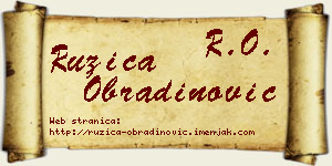 Ružica Obradinović vizit kartica